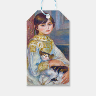 Étiquettes-cadeau Pierre-Auguste Renoir - Enfant avec chat