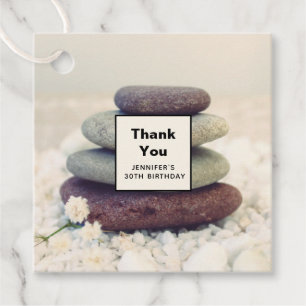 Étiquettes Cadeau Pierres empilées méditatif Merci du Caire