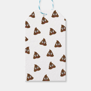 Étiquettes-cadeau Pile de Poo emoji souriants poops