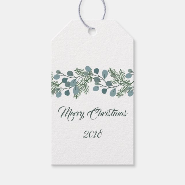Étiquettes-cadeau Pine Eucalyptus Folio Noël (Devant)