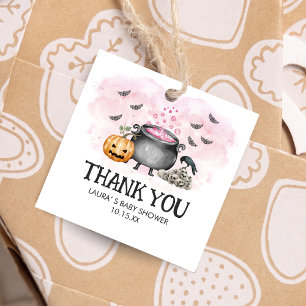Étiquettes Cadeau Pink Baby est en train de brasser Halloween Baby s