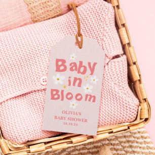 Étiquettes-cadeau Pink Floral Spring Baby in Bloom Baby shower Favor