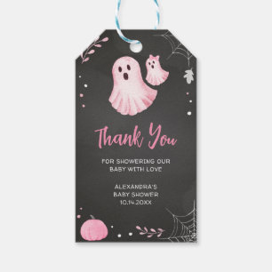 Étiquettes-cadeau Pink Ghost Little Boo Baby shower Favoriser Tags