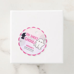 Étiquettes Cadeau Pink Ghoul Halloween Baby shower fille