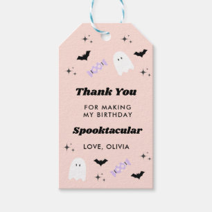 Étiquettes-cadeau Pink Halloween Anniversaire Spooktacular Tags cade