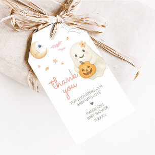 Étiquettes-cadeau Pink Halloween Little Boo Baby shower Favoriser Ta