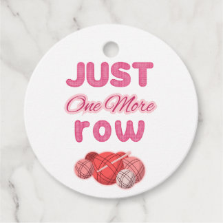 Étiquettes Cadeau Pink Just One More Row Knitting