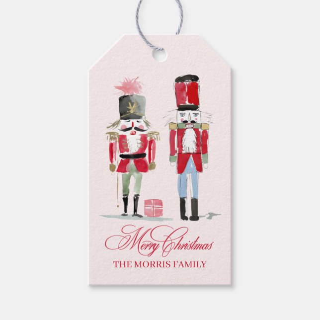 Étiquettes-cadeau Pink Nutcracker Custom Gift Tags (Devant)
