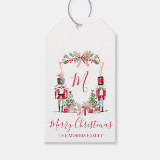 Étiquettes-cadeau Pink Nutcracker Monogram Crest Gift Tag