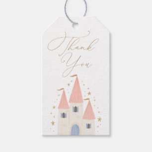 Étiquettes-cadeau Pink Princess Castle Girl Anniversaire