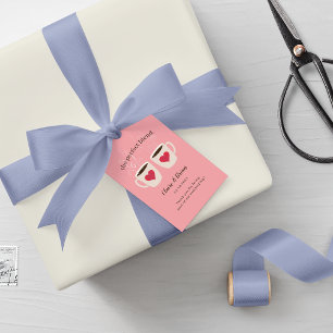 Étiquettes-cadeau Pink rose Illustré Mugs de café Mélange parfait