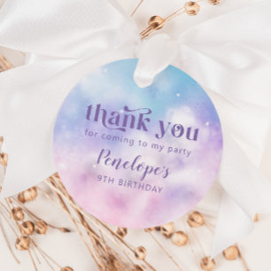 Étiquettes Cadeau Pink violet Dreamway fête d'anniversaire