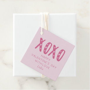 Étiquettes Cadeau Pink XOXO, Saint Valentin