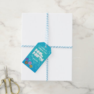 Étiquettes-cadeau Piscine Fête Naissance Merci Favoriser