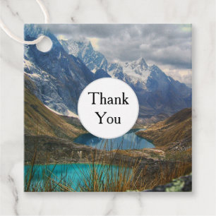 Étiquettes Cadeau Pittoresque Alpine Mountains Merci photo