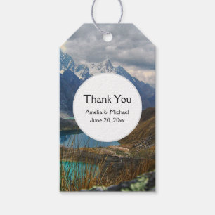 Étiquettes-cadeau Pittoresque Alpine Mountains Merci photo
