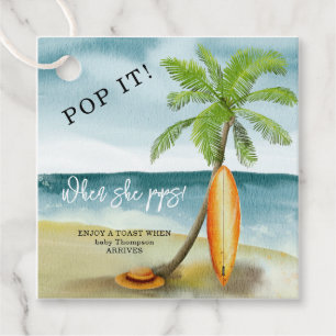 Étiquettes Cadeau Plage - Pop it! Quand elle éclaire !