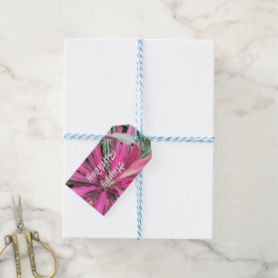 Étiquettes-cadeau Plante de bonne chance rose