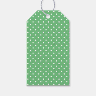 Étiquettes-cadeau Pointillisme Classique Blanc - Vert Été