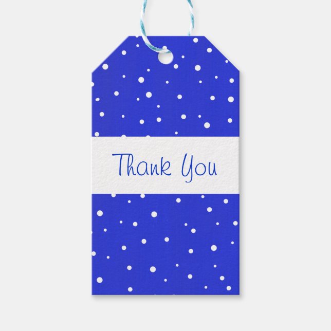 Étiquettes-cadeau Points de neige (Devant)