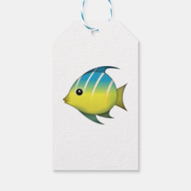 Étiquettes-cadeau Poisson tropical - Emoji (Dos)