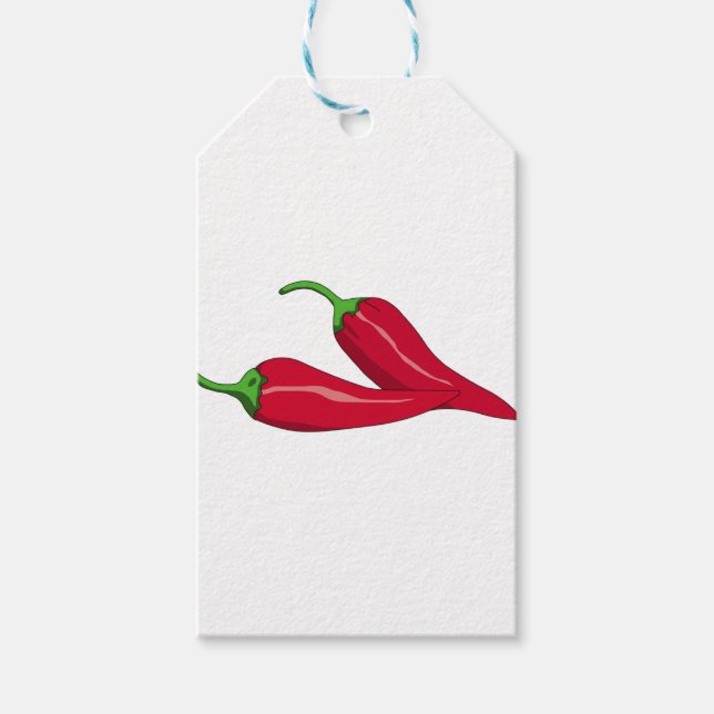 Étiquettes-cadeau Poivrons rouges Hot Chili (Devant)
