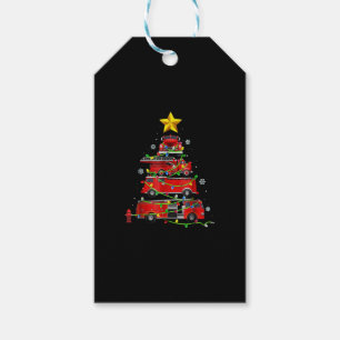 Étiquettes-cadeau Pompier Camion Arbre de Noël Hommes Femmes