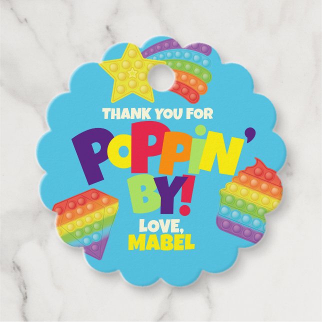 Étiquettes Cadeau Pop It ! | Anniversaire (Devant)