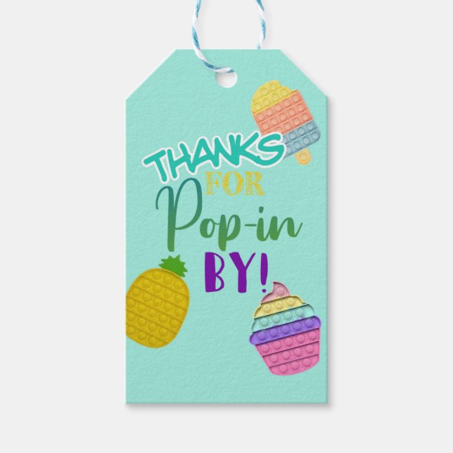 Étiquettes-cadeau Pop It Bubble Fidget Toy Anniversaire (Devant)