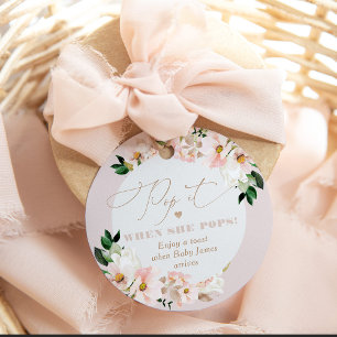 Étiquettes Cadeau Pop it quand elle pop floral blush tags faveur