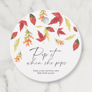 Étiquettes Cadeau Pop it when it pops - leaf fall -