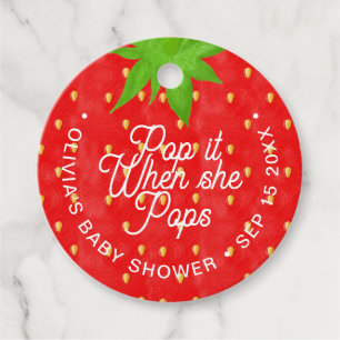 Étiquettes Cadeau Pop It When She Pops Strawberry