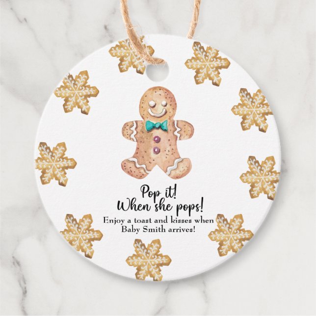 Étiquettes Cadeau Pop-le quand elle sonne ! cookies de Noël (Devant)