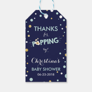 Étiquettes-cadeau Popping par Favor tags Merci Marine Blue Gold