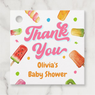 Étiquettes Cadeau Popsicle Prêt à éclater Remerciement pour Baby Sho