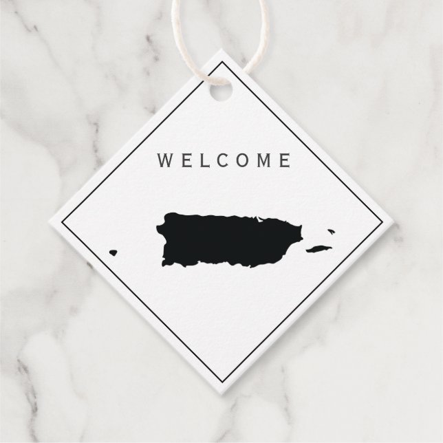 Étiquettes Cadeau Porto Rico Welcome Bag cadeau Mariage Weg Week-end (Devant)