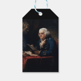 Étiquettes-cadeau Portrait en miniature, Père fondateur Benjamin Fra