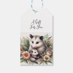 Étiquettes-cadeau Possum animal sauvage