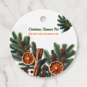 Étiquettes Cadeau Pot-pourri de Noël à chauffer