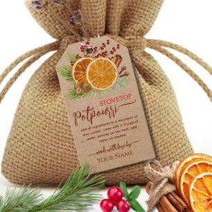 Étiquettes-cadeau Pot-pourri rustique à faire mijoter sur la cuisini