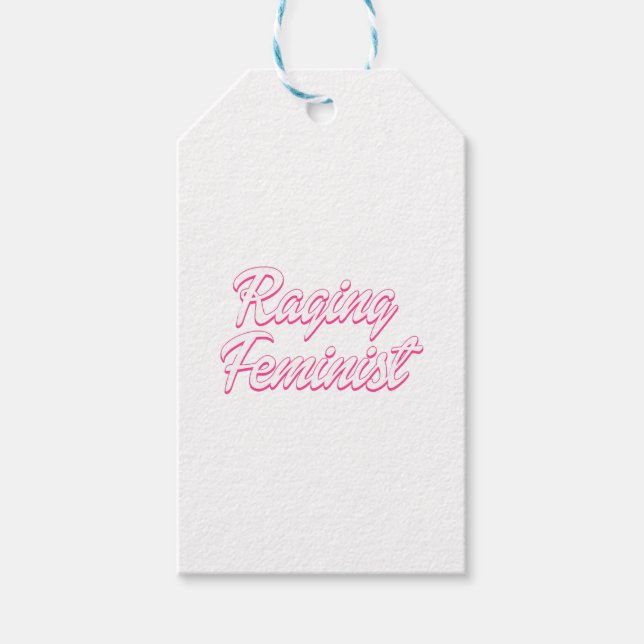 Étiquettes-cadeau Poupée féministe en colère (Devant)