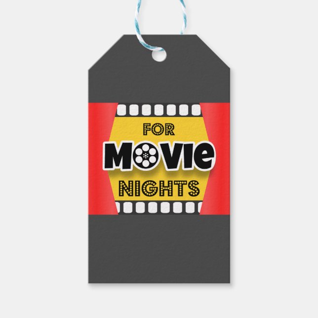 Étiquettes-cadeau Pour les soirées cinéma (Devant)