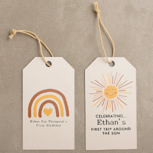 Étiquettes-cadeau Premier Voyage Autour Du Soleil Personnalisé 1Er A