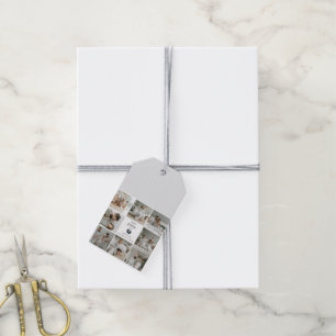 Étiquettes-cadeau Première Fête des pères - Empreintes bébé et Coeur