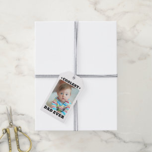 Étiquettes-cadeau Première fête des pères Photo de bébé Papa le plus