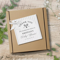 Preppy Grey Tennis Chic Baby shower Merci