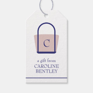 Étiquettes-cadeau Preppy Monogrammed Boat Bag Tags cadeaux