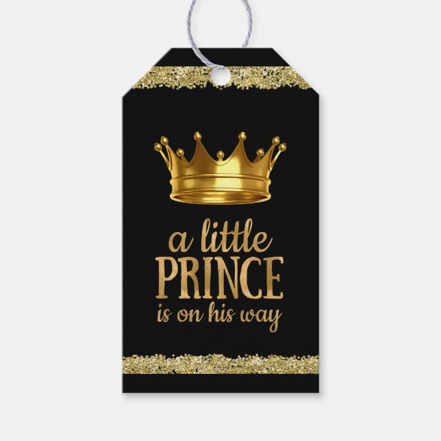Étiquettes-cadeau Prince Baby shower (Devant)