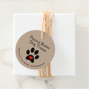 Étiquettes Cadeau Prix de traitement du chien gourmand naturel