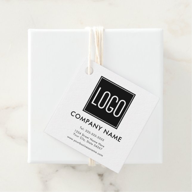 Étiquettes Cadeau Prix de vente au détail du logo personnalisé (En situation)